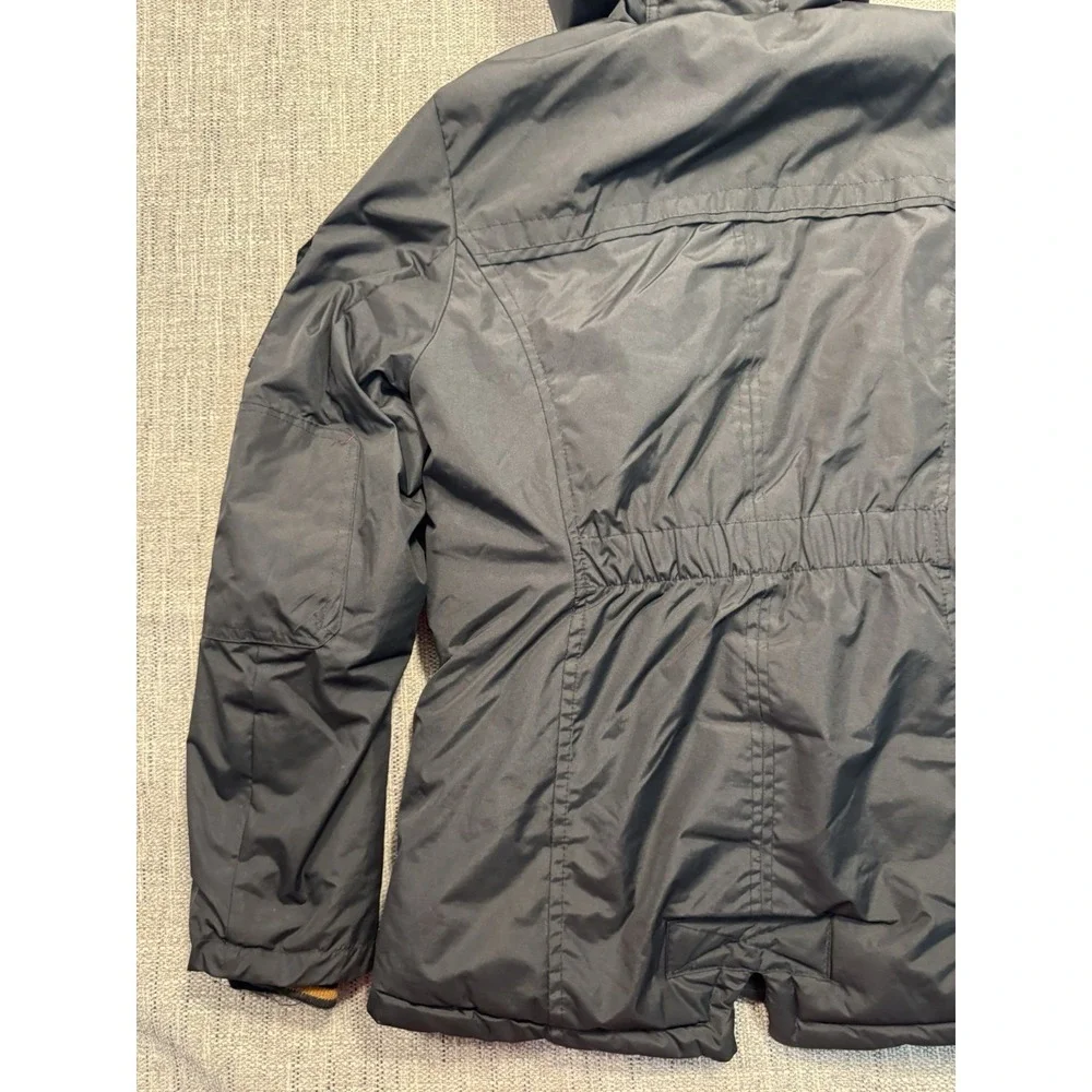 London Fog Down Parka Jacket Womens 10/12 Kids Puffer Hooded Faux‎ Fur